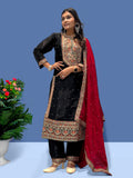 Heavy Frendy Silk with Fancy Embroidery Coding Dori-Sequence Worked With Full Sleeve And Riveted Moti Work Salwar Kameez