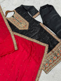 Heavy Frendy Silk with Fancy Embroidery Coding Dori-Sequence Worked With Full Sleeve And Riveted Moti Work Salwar Kameez