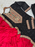 Heavy Frendy Silk with Fancy Embroidery Coding Dori-Sequence Worked With Full Sleeve And Riveted Moti Work Salwar Kameez