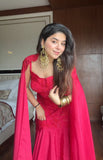 FRENCH CRAPE RUFFLED LAYERED LEHENGA CHOLI SET