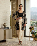 DESIGNERR PARTY WEAR 3 PIECE KOTI-BLOUSE WITH SKIRT IN CORDING SEQUENCE EMBROIDERY WORK