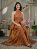 Latest Party Wear Heavy Fandy Silk Top And Plazzo With Moti Work