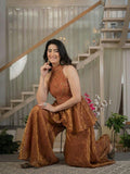 Latest Party Wear Heavy Fandy Silk Top And Plazzo With Moti Work