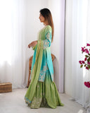 Chinon silk with coding Dori with Sequence with Rivet Moti Work Salwar Kameez