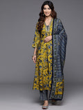 MASTER YELLOW A LINE PRINTED PREMIUM COTTON SUIT