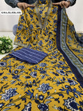 MASTER YELLOW A LINE PRINTED PREMIUM COTTON SUIT