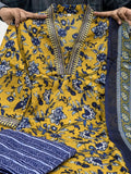 MASTER YELLOW A LINE PRINTED PREMIUM COTTON SUIT
