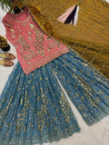 Heavy Fandy Crushi Silk Material With 3mm and 5mm Sequence Embroidery Work Salwar Kameez
