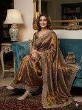 Premium two tone Space Silk Saree with beautiful multi sequence & cut dana work