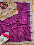 Beautiful Rangoli silk fabric with stitch blouse