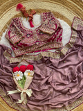 Beautiful Rangoli silk fabric with stitch blouse