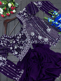 Full Stitched Rangoli fabric with Embroidery Sequence work Lehenga Choli