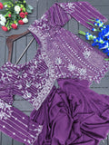Full Stitched Rangoli fabric with Embroidery Sequence work Lehenga Choli