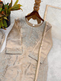 Designer Pure GMY Silk With Heavy Embroidery-Sequence Work Top-Bottom And Dupatta Set