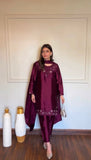 American Silk with Soft Micro Inner Lining & Intricate Thread with Sequence work Salwar Kameez