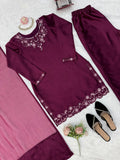 American Silk with Soft Micro Inner Lining & Intricate Thread with Sequence work Salwar Kameez