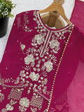 New Designer Party Wear Top-Plazzo And Dupatta With Heavy Embroidery Work