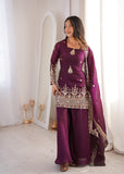 Fully Stitched & Ready to Wear Fendy Silk with Embroidery Sequence Work Salwar Kameez