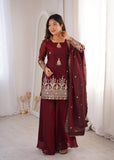 Fully Stitched & Ready to Wear Fendy Silk with Embroidery Sequence Work Salwar Kameez