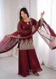 Fully Stitched & Ready to Wear Fendy Silk with Embroidery Sequence Work Salwar Kameez