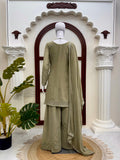 Designer Faux Georgette Top plazzo And Dupatta With Thread And Sequnce Work