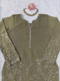 Designer Faux Georgette Top plazzo And Dupatta With Thread And Sequnce Work