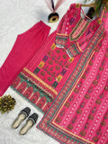 DESIGNER FANCY MASKA COTTON REAL HAND MIRROR WORK TOP AND PENT WITH DUPATTA