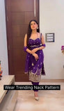 Latest Designer Party Wear Faux Georgette Salwar Kameez With Embroidery Work