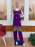 Latest Designer Party Wear Faux Georgette Salwar Kameez With Embroidery Work