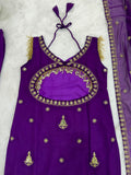Latest Designer Party Wear Faux Georgette Salwar Kameez With Embroidery Work
