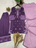 Latest Designer Rayon Salwar Kameez With Embrodery Work