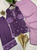Latest Designer Rayon Salwar Kameez With Embrodery Work