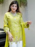 Pure viscose silk with Embroidery and Sequence work Salwar Kameez