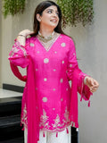 Pure viscose silk with Embroidery and Sequence work Salwar Kameez
