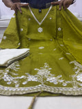 Pure viscose silk with Embroidery and Sequence work Salwar Kameez