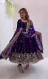 Designer Anarkali Suit Heavy Faux Georgette Blooming  With Sequence And Embroidery Work