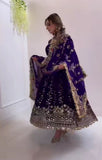 Designer Anarkali Suit Heavy Faux Georgette Blooming  With Sequence And Embroidery Work