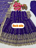 Designer Anarkali Suit Heavy Faux Georgette Blooming  With Sequence And Embroidery Work