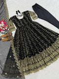 Designer Anarkali Suit Heavy Faux Georgette Blooming  With Sequence And Embroidery Work