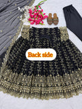 Designer Anarkali Suit Heavy Faux Georgette Blooming  With Sequence And Embroidery Work