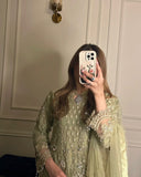 Designer Party Wear Look Pur Heavy Faux Georgette Top Plazzo & Dupatta Set