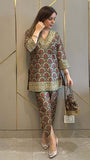 TRENDING FESTIVE COLLECTION CO-ORD SET WITH FULL EMBROIDERY WORK ON PRINTED MUL COTTON
