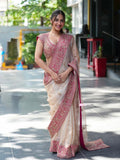 Party Wear Designer Glass Organza Silk Stunning Saree With Sequnce Work