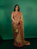 Party Wear Designer Glass Organza Silk Stunning Saree With Sequnce Work