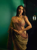 Party Wear Designer Glass Organza Silk Stunning Saree With Sequnce Work