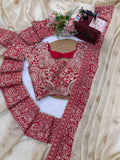 Party Wear Designer Glass Organza Silk Stunning Saree With Sequnce Work