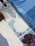 Designer Party Wear Pur Satin Rayon Top  Farshi Palazzo With Dupatta Set