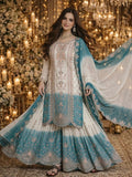 Designer Party Wear Heavy Dual Tone Peding Star Georgette Top Plazzo & Dupatta Set