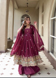 New Fancy Style Desinger Anarkali Suit With Heavy Natural Crep Silk Material