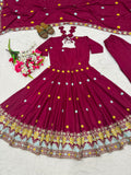 New Fancy Style Desinger Anarkali Suit With Heavy Natural Crep Silk Material